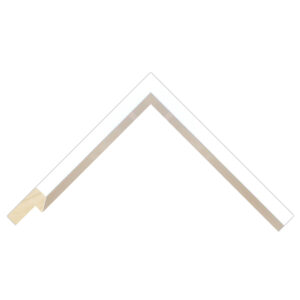 Gloss White Closed Grain Bevel Picture Frame