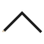 Black Open-Grain Flat Picture Frame