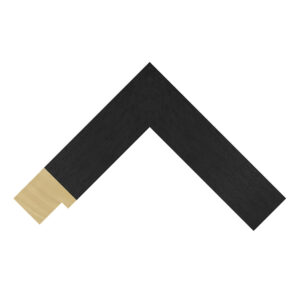 Black Open-Grain Flat Picture Frame