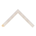White Open-Grain Scoop Picture Frame