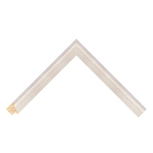 White Open-Grain Scoop Picture Frame