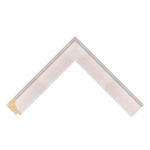 White Open-Grain Scoop Picture Frame