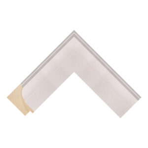 White Open-Grain Scoop Picture Frame