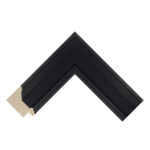 Black Open-Grain Step Picture Frame