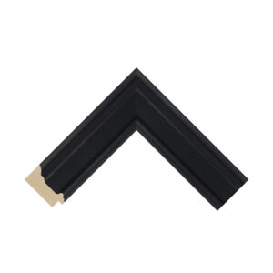 Black Open-Grain Step Picture Frame