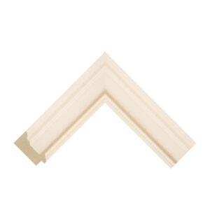 Ivory Open-Grain Step Picture Frame