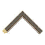 Dark Grey and Silver Step Picture Frame