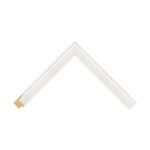 White L Shape Open-Grain Flat Picture Frame