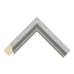 Silver and White Scoop Picture Frame