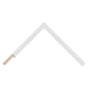 White Open-Grain Flat Picture Frame