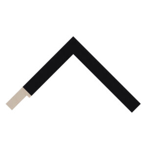 Black Closed-Grain Flat Picture Frame