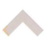 White L Shape Open-Grain Flat Picture Frame