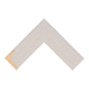 White L Shape Open-Grain Flat Picture Frame