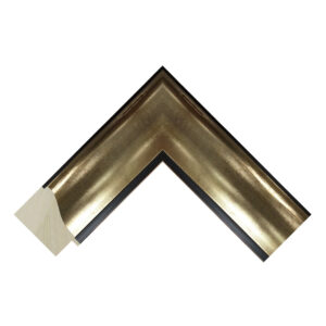 Gold and Black Scoop Picture Frame