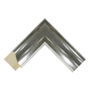 Silver and White Scoop Picture Frame