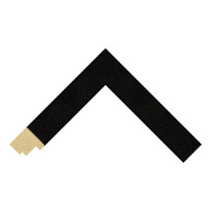 Black Open-Grain Flat Picture Frame