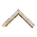 Athens Ivory with Pewter Lip Flat Picture Frame