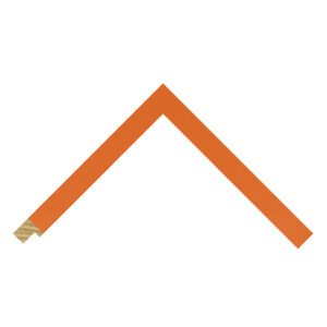 Orange Closed-Grain Flat Picture Frame