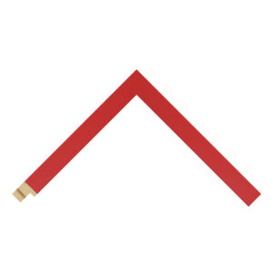 Red Closed-Grain Flat Picture Frame