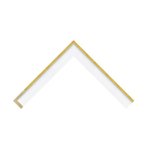 White Gold L Shape Flat Picture Frame