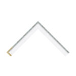 White Silver L Shape Flat Picture Frame