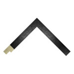 Black Open-Grain Flat Picture Frame