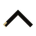Black L Shape Open-Grain Flat Picture Frame