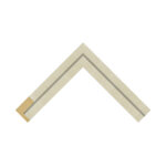 Ivory L Shape Open-Grain Flat Picture Frame