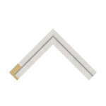 White L Shape Open-Grain Flat Picture Frame