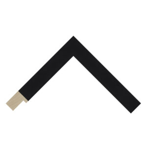 Black Closed-Grain Flat Picture Frame