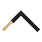 Black Open-Grain Flat Picture Frame