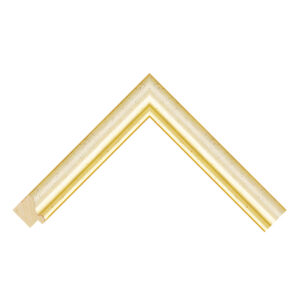 Ivory and Gold Scoop Picture Frame
