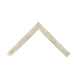 White with Silver Sight Edge Flat Picture Frame
