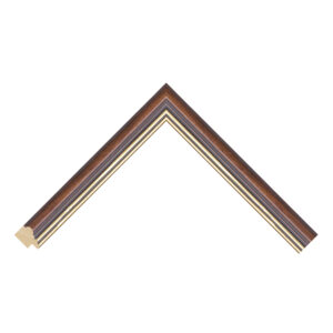 Brown and Gold Step Picture Frame