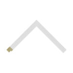 White Open-Grain Flat Picture Frame