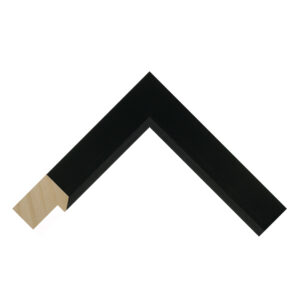Black Open-Grain Bevel Picture Frame