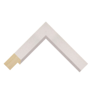 White Open-Grain Bevel Picture Frame