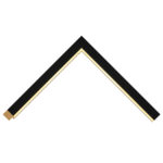 Matt Black with Gold Bevel Picture Frame