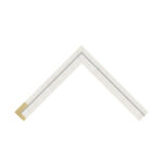 White L Shape Open-Grain Flat Picture Frame