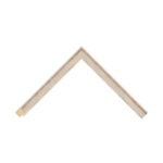 White Silver Scoop Picture Frame