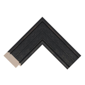 Rustic Black Open-Grain Step Picture Frame