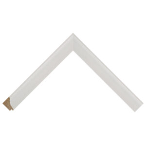 White Open-Grain Scoop Picture Frame