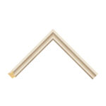 Burghley White and Silver Scoop Picture Frame