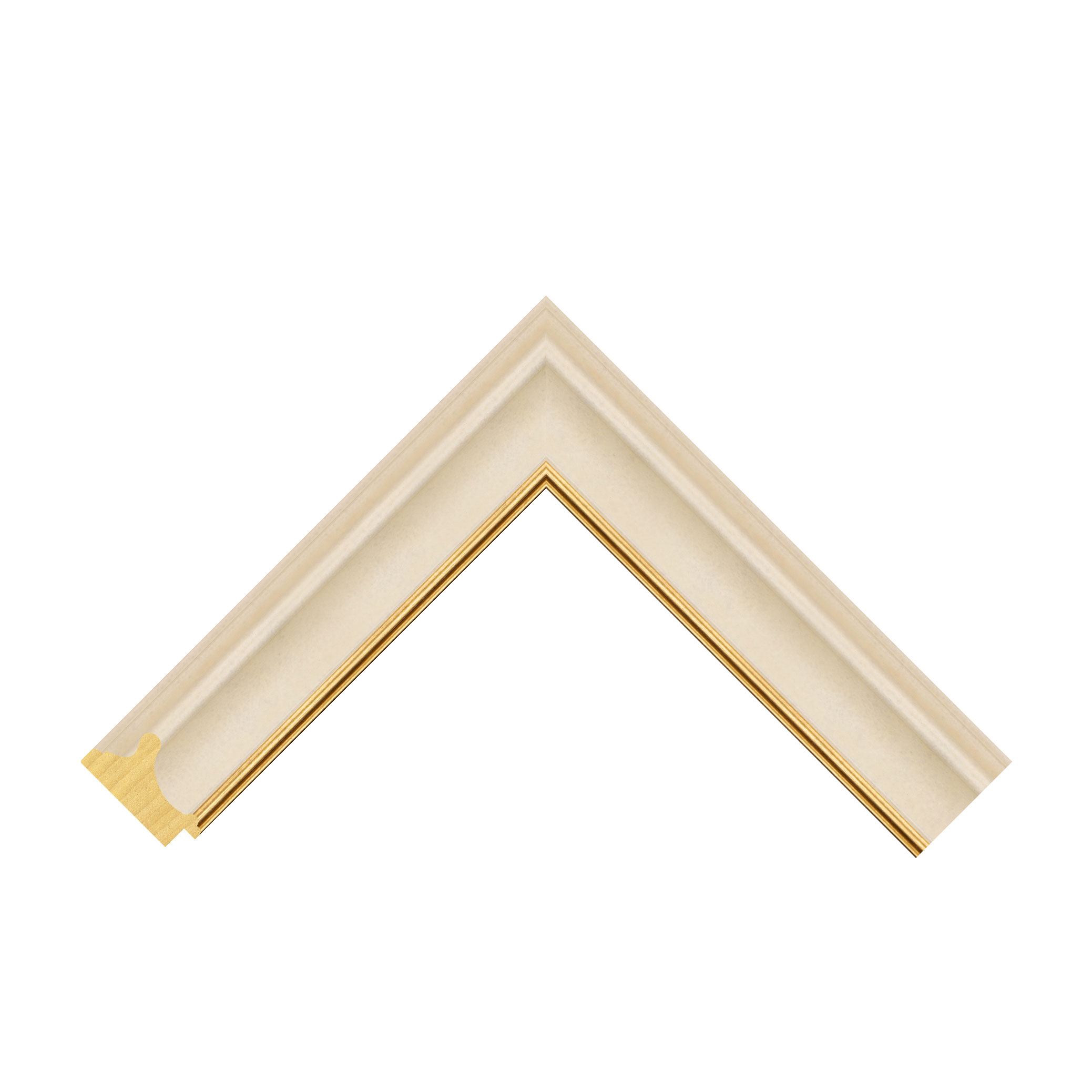 Burghley White and Gold Scoop Picture Frame