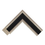 Trevi Black and Silver Step Picture Frame