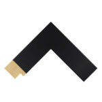 Black Closed-Grain Flat Picture Frame