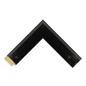 Gloss Black Closed Grain Cushion Picture Frame