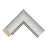 Aventino White and Silver Flat Picture Frame