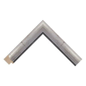 Silver and Black Scoop Picture Frame
