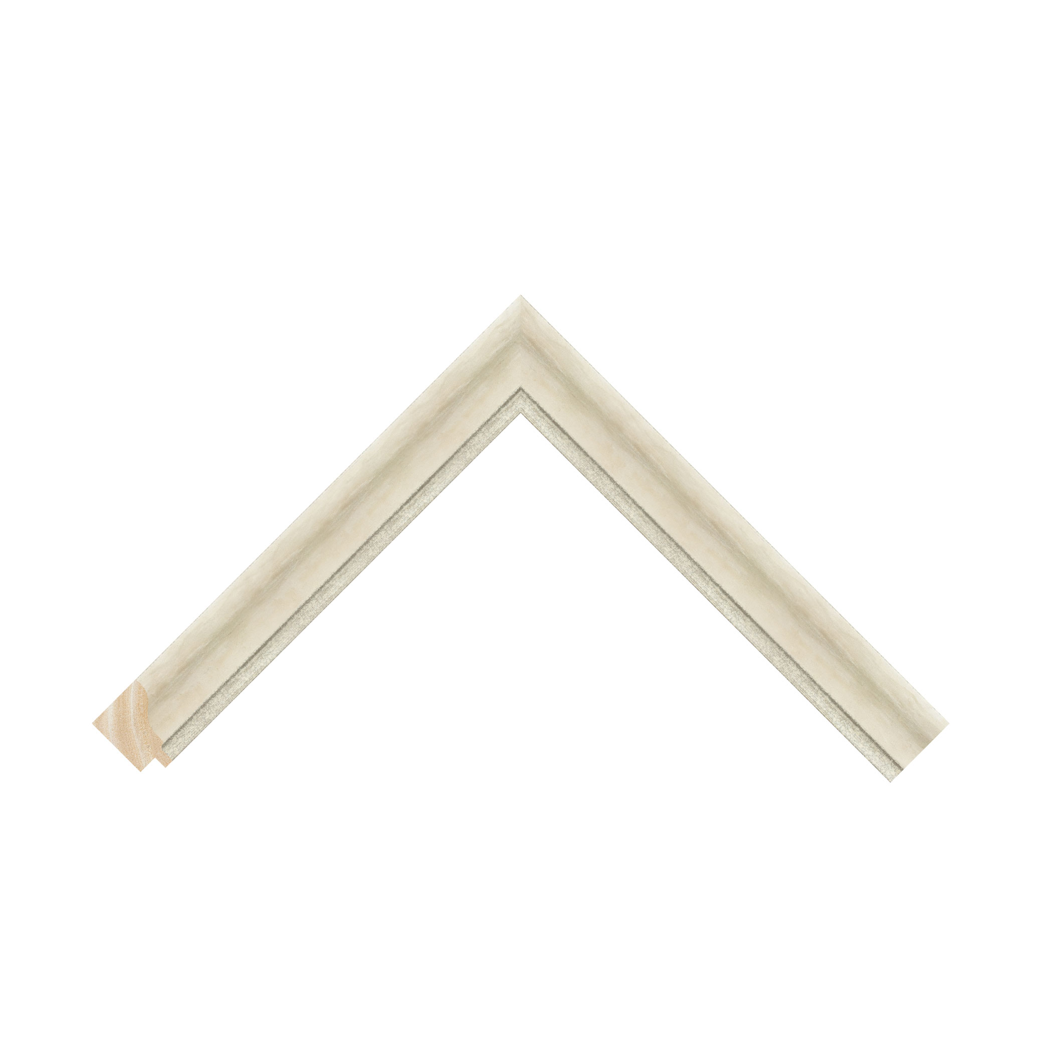 Chatsworth White Antique Scoop Picture Frame